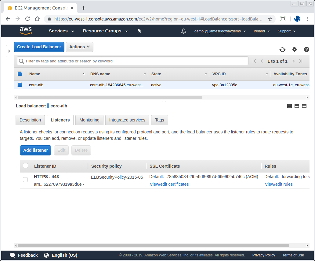 Application Load Balancer - Listeners