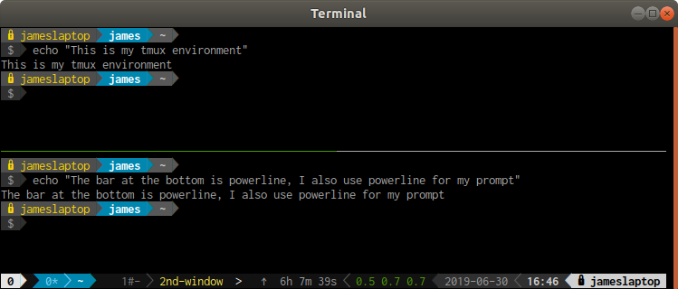 tmux with powerlne