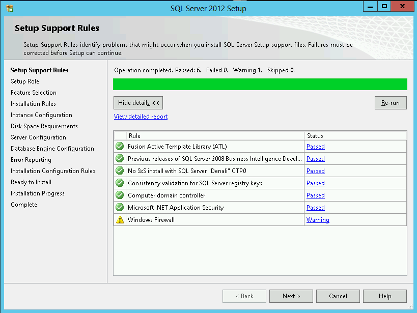 SQL Server Setup Wizard