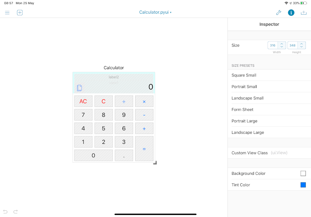 Programming on the iPad with Pythonista: GUI Interface Builder