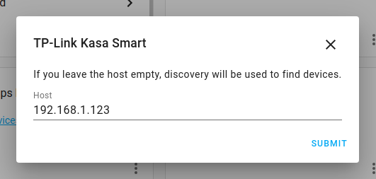 Configuring TP-Link Kasa Smart plug IP