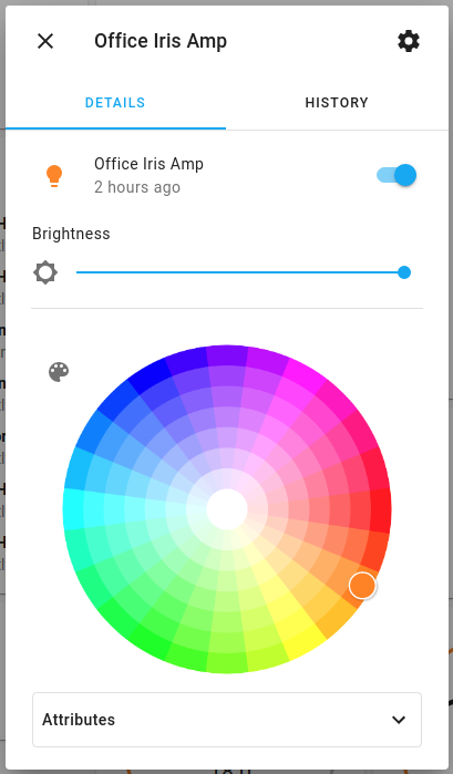 Home Assistant light colour adjustment