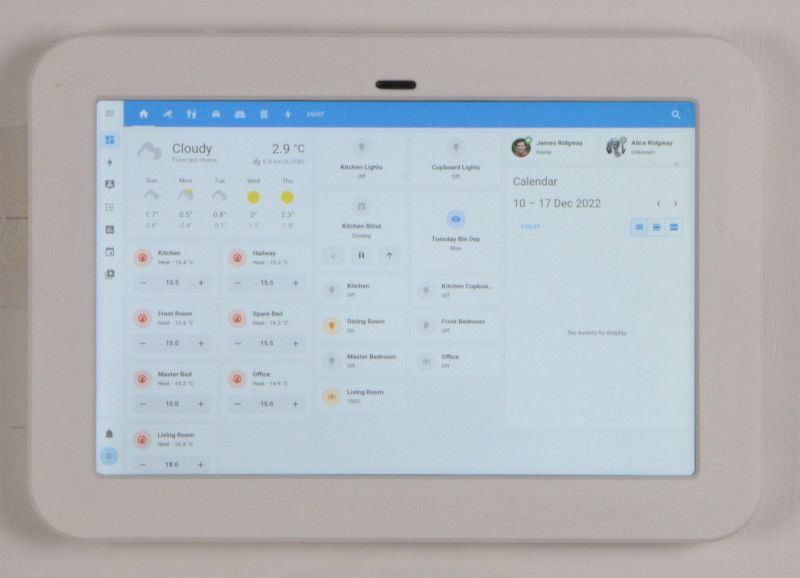 Creating a Wall-Mounted Dashboard for Home Assistant - James Ridgway