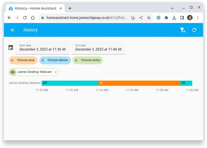 Webcam State Detection and Elgato Key Light Automation with Home Assistant