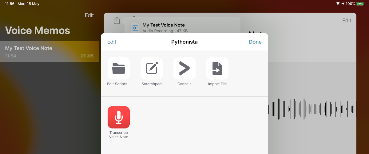 Transcribing Voice Notes on the iPad with AWS Transcribe