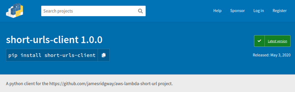 Python Client for Short URL Generator